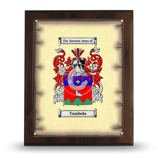 Tambola Coat of Arms Plaque