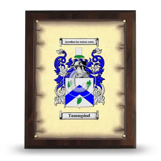 Tammpind Coat of Arms Plaque
