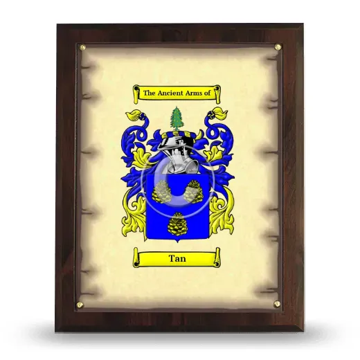 Tan Coat of Arms Plaque
