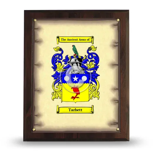 Tarbett Coat of Arms Plaque