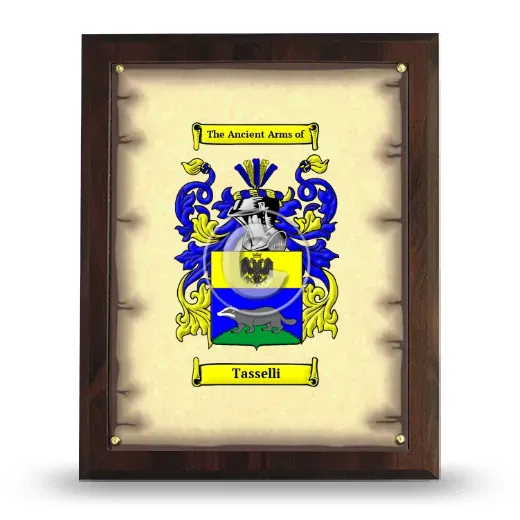 Tasselli Coat of Arms Plaque