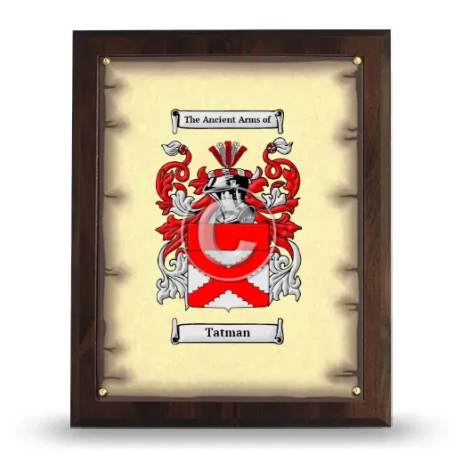 Tatman Coat of Arms Plaque