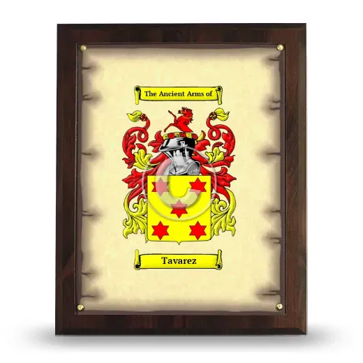 Tavarez Coat of Arms Plaque