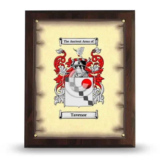 Tavenor Coat of Arms Plaque
