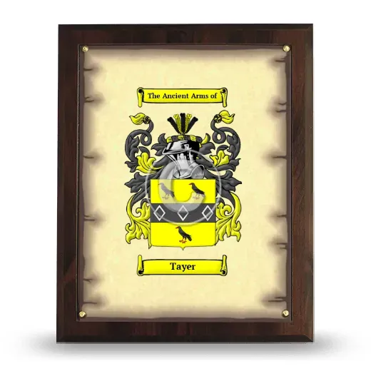 Tayer Coat of Arms Plaque