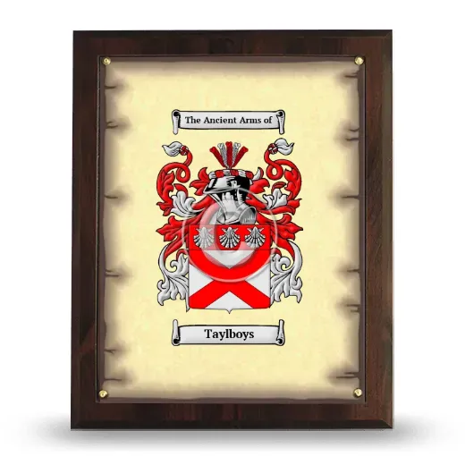 Taylboys Coat of Arms Plaque