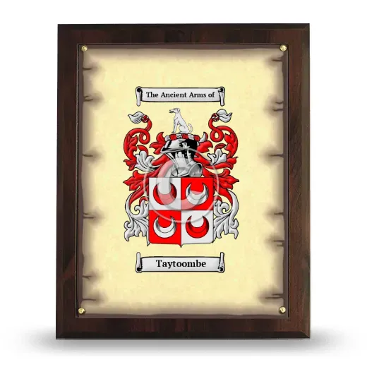 Taytoombe Coat of Arms Plaque
