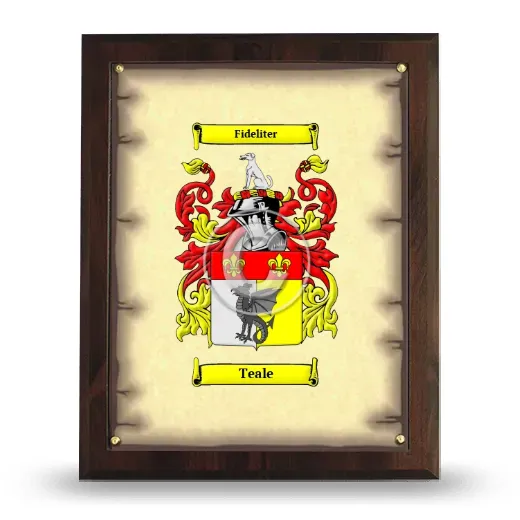 Teale Coat of Arms Plaque