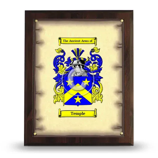 Temple Coat of Arms Plaque