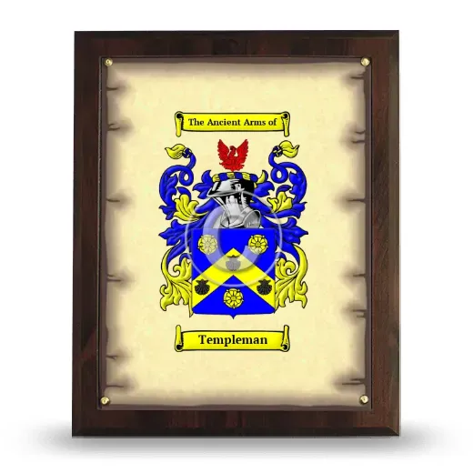 Templeman Coat of Arms Plaque