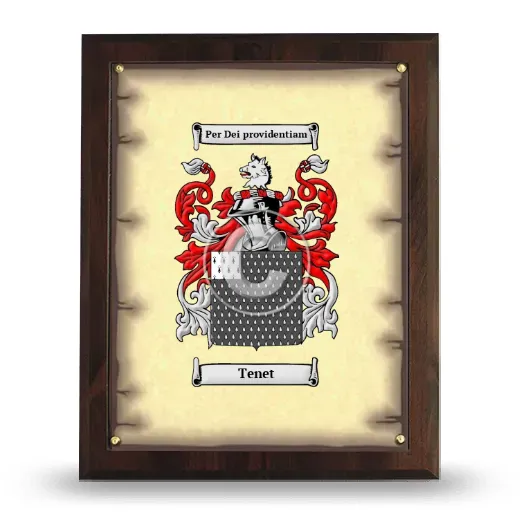 Tenet Coat of Arms Plaque