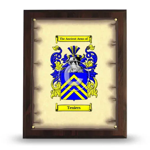 Teniers Coat of Arms Plaque