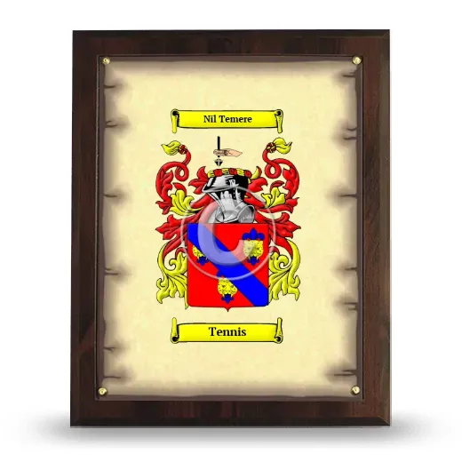 Tennis Coat of Arms Plaque