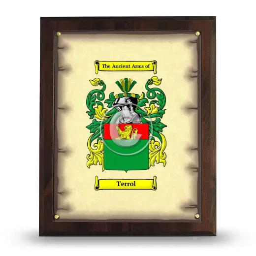 Terrol Coat of Arms Plaque