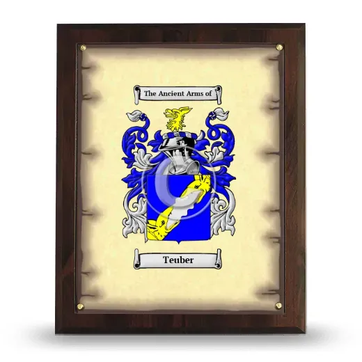 Teuber Coat of Arms Plaque