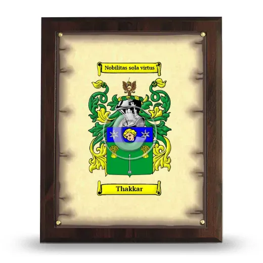 Thakkar Coat of Arms Plaque