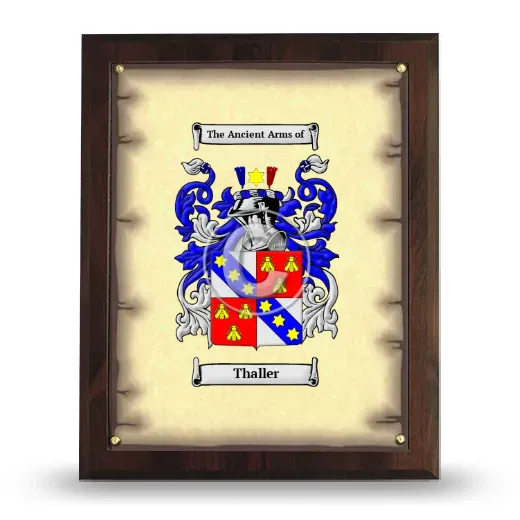 Thaller Coat of Arms Plaque