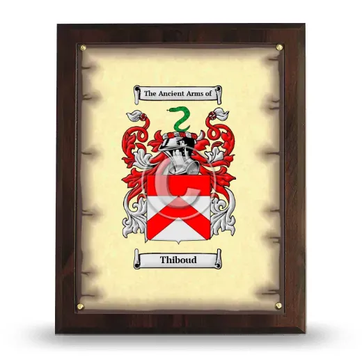 Thiboud Coat of Arms Plaque