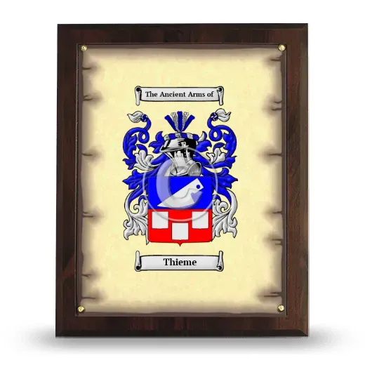 Thieme Coat of Arms Plaque
