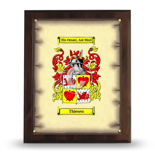 Thiesen Coat of Arms Plaque