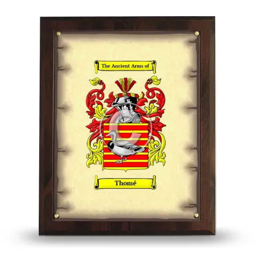 Thomé Coat of Arms Plaque