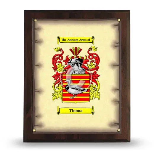 Thoma Coat of Arms Plaque