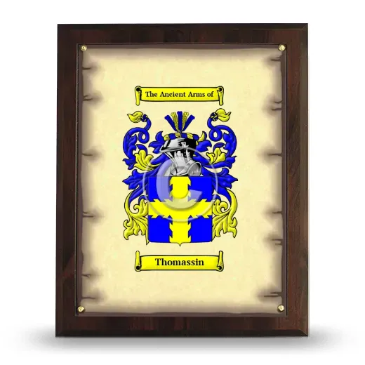 Thomassin Coat of Arms Plaque