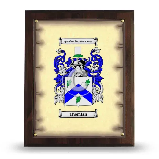 Thomlan Coat of Arms Plaque