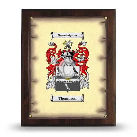 Thompson Coat of Arms Plaque