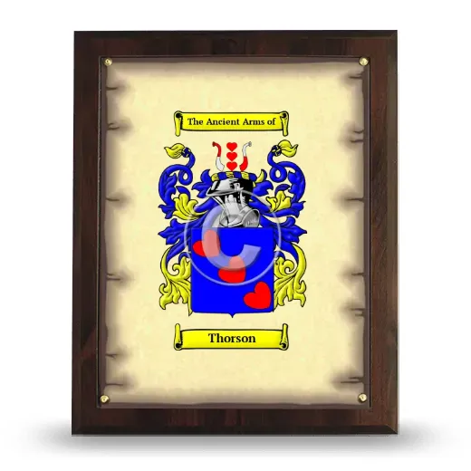 Thorson Coat of Arms Plaque