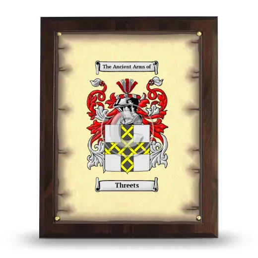Threets Coat of Arms Plaque