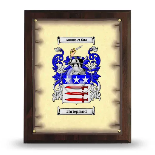 Thriepland Coat of Arms Plaque