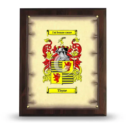 Thyne Coat of Arms Plaque