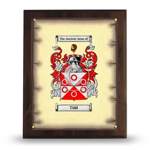 Tidd Coat of Arms Plaque