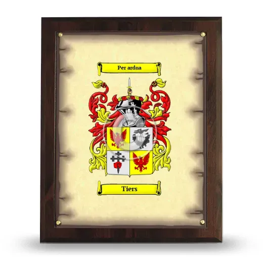 Tiers Coat of Arms Plaque