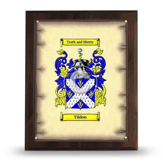 Tildon Coat of Arms Plaque
