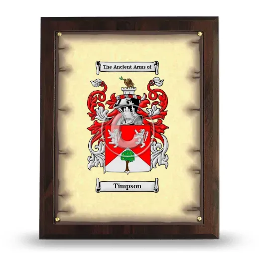 Timpson Coat of Arms Plaque