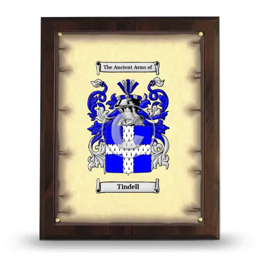 Tindell Coat of Arms Plaque