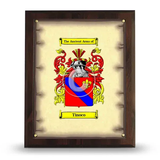 Tinoco Coat of Arms Plaque