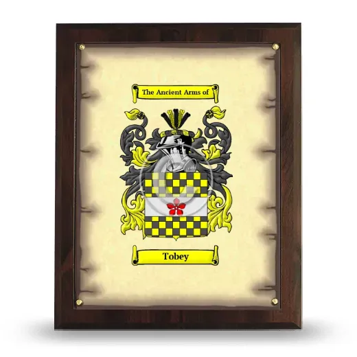 Tobey Coat of Arms Plaque