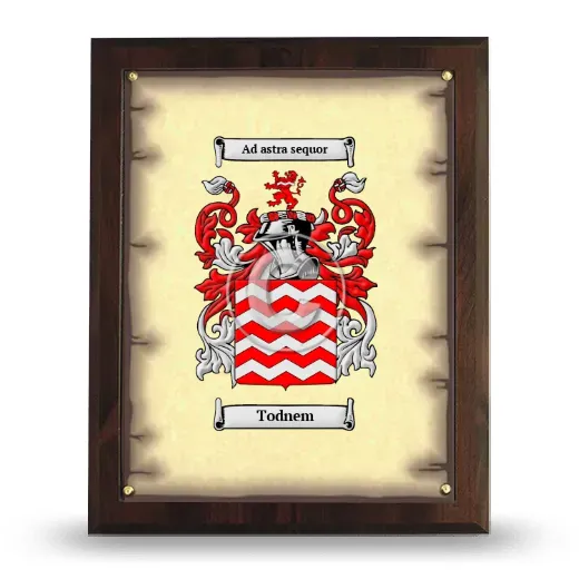 Todnem Coat of Arms Plaque