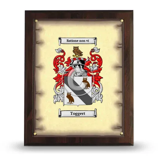 Toggert Coat of Arms Plaque