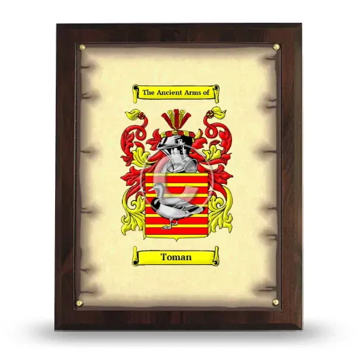 Toman Coat of Arms Plaque