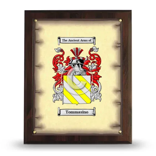 Tommasino Coat of Arms Plaque