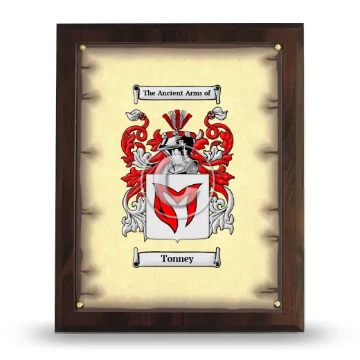 Tonney Coat of Arms Plaque