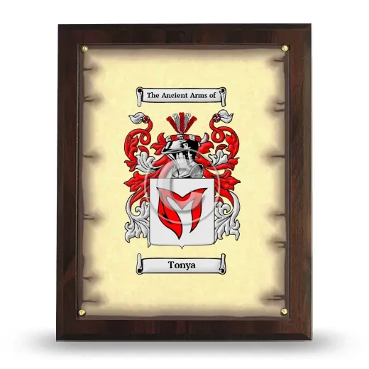 Tonya Coat of Arms Plaque