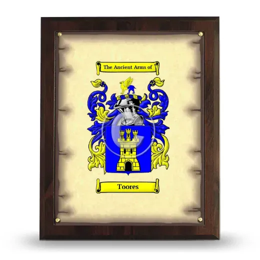 Toores Coat of Arms Plaque