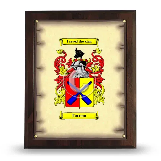 Torrent Coat of Arms Plaque