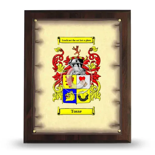 Tosse Coat of Arms Plaque