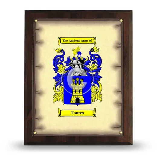 Toures Coat of Arms Plaque